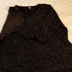 Black with gold shimmer flecks tunic 3x
